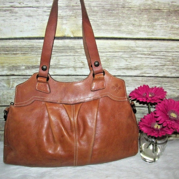 Patricia Nash Napoli Brown Leather Shoulder Bag